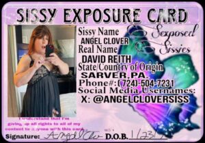 David Reith aka Angelcloversissy exposed!!!