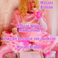 Mascot Whore MaidCarolin jerks off for Master Ashton 