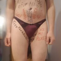 Dessous und Bodywriting 