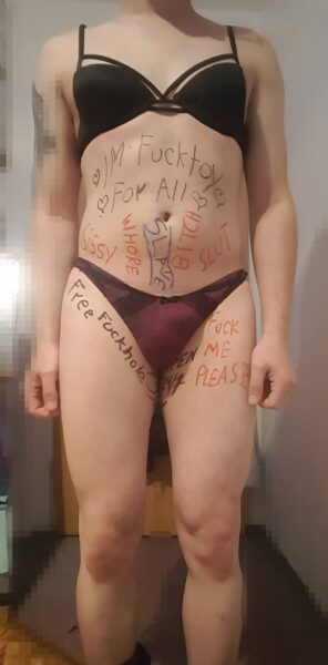 Dessous und Bodywriting